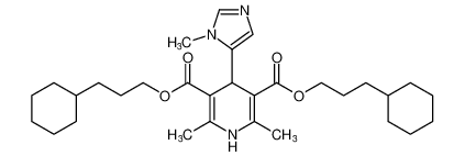 bis(3-cyclohexylpropyl) 2,6-dimethyl-4-(1-methyl-1H-imidazol-5-yl)-1,4-dihydropyridine-3,5-dicarboxylate CAS:196297-20-8 manufacturer & supplier