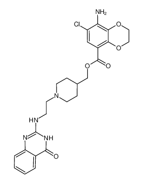 (1-(2-((4-oxo-3,4-dihydroquinazolin-2-yl)amino)ethyl)piperidin-4-yl)methyl 8-amino-7-chloro-2,3-dihydrobenzo[b][1,4]dioxine-5-carboxylate CAS:196308-14-2 manufacturer & supplier