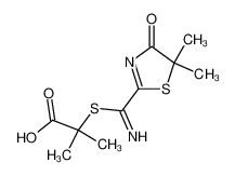 2-(5,5-dimethyl-4-oxo-4,5-dihydro-thiazole-2-carboximidoylsulfanyl)-2-methyl-propionic acid CAS:19639-60-2 manufacturer & supplier