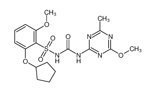 2-(cyclopentyloxy)-6-methoxy-N-((4-methoxy-6-methyl-1,3,5-triazin-2-yl)carbamoyl)benzenesulfonamide CAS:196396-76-6 manufacturer & supplier