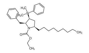 (2S,3S,5R)-2-Benzyl-3-(dimethyl-phenyl-silanyl)-5-nonyl-pyrrolidine-1-carboxylic acid ethyl ester CAS:196491-88-0 manufacturer & supplier