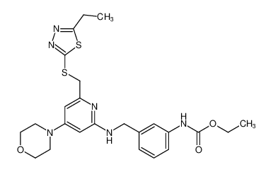 ethyl (3-(((6-(((5-ethyl-1,3,4-thiadiazol-2-yl)thio)methyl)-4-morpholinopyridin-2-yl)amino)methyl)phenyl)carbamate CAS:196498-32-5 manufacturer & supplier