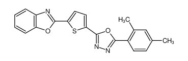 2-{5-[5-(2,4-dimethyl-phenyl)-[1,3,4]oxadiazol-2-yl]-thiophen-2-yl}-benzooxazole CAS:1965-88-4 manufacturer & supplier