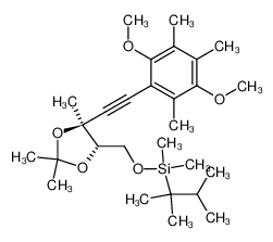 (4S,5S)-5-[(2,3-dimethyl-2-butyl)dimethylsilyloxymethyl]-2,2,4-trimethyl-4-(2,5-dimethoxy-3,4,6-trimethylphenylethynyl)-1,3-dioxolane CAS:196600-41-6 manufacturer & supplier