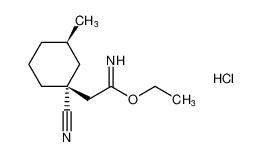 ethyl 2-((1R,3R)-1-cyano-3-methylcyclohexyl)acetimidate hydrochloride CAS:196608-65-8 manufacturer & supplier