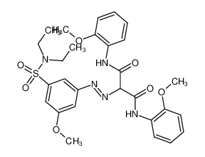 2-((3-(N,N-diethylsulfamoyl)-5-methoxyphenyl)diazenyl)-N1,N3-bis(2-methoxyphenyl)malonamide CAS:19661-70-2 manufacturer & supplier