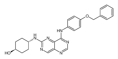 (1r,4r)-4-((8-((4-(benzyloxy)phenyl)amino)pyrimido[5,4-d]pyrimidin-2-yl)amino)cyclohexan-1-ol CAS:196613-37-3 manufacturer & supplier