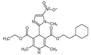 3-(2-cyclohexylethyl) 5-ethyl 2,6-dimethyl-4-(1-methyl-5-nitro-1H-imidazol-2-yl)-1,4-dihydropyridine-3,5-dicarboxylate CAS:196707-97-8 manufacturer & supplier