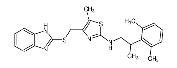 4-(((1H-benzo[d]imidazol-2-yl)thio)methyl)-N-(2-(2,6-dimethylphenyl)propyl)-5-methylthiazol-2-amine CAS:196798-27-3 manufacturer & supplier