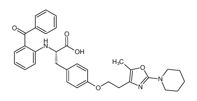 (S)-2-((2-benzoylphenyl)amino)-3-(4-(2-(5-methyl-2-(piperidin-1-yl)oxazol-4-yl)ethoxy)phenyl)propanoic acid CAS:196808-52-3 manufacturer & supplier