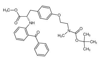 (2S)-((2-benzoylphenyl)amino)-3-(4-(2-((tert-butoxycarbonyl)methylamino)ethoxy)phenyl)propionic acid methyl ester CAS:196810-10-3 manufacturer & supplier