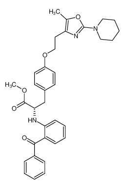 (S)-2-(2-Benzoyl-phenylamino)-3-{4-[2-(5-methyl-2-piperidin-1-yl-oxazol-4-yl)-ethoxy]-phenyl}-propionic acid methyl ester CAS:196810-37-4 manufacturer & supplier