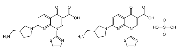 7-(3-(aminomethyl)pyrrolidin-1-yl)-4-oxo-1-(thiazol-2-yl)-1,4-dihydro-1,8-naphthyridine-3-carboxylic acid compound with sulfuric acid (2:1) CAS:196821-57-5 manufacturer & supplier