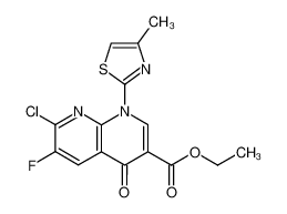 7-Chloro-6-fluoro-1-(4-methyl-thiazol-2-yl)-4-oxo-1,4-dihydro-[1,8]naphthyridine-3-carboxylic acid ethyl ester CAS:196822-11-4 manufacturer & supplier