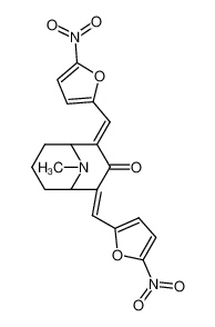 9-Methyl-2,4-bis-[1-(5-nitro-furan-2-yl)-meth-(E)-ylidene]-9-aza-bicyclo[3.3.1]nonan-3-one CAS:19694-92-9 manufacturer & supplier