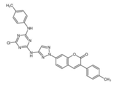 7-{4-[4-chloro-6-(4-methyl-anilino)-[1,3,5]triazin-2-ylamino]-[1,2,3]triazol-2-yl}-3-p-tolyl-chromen-2-one CAS:19695-58-0 manufacturer & supplier