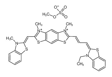 2-[3-(3-ethyl-3H-benzothiazol-2-ylidene)-propenyl]-3,5-dimethyl-6-(3-methyl-3H-benzothiazol-2-ylidenemethyl)-benzo[1,2-d;5,4-d']bisthiazolediium; bis-(methyl sulfate) CAS:19695-90-0 manufacturer & supplier