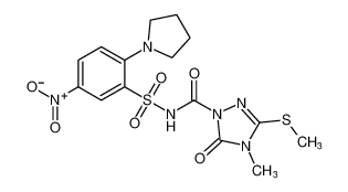 4-methyl-3-(methylthio)-N-((5-nitro-2-(pyrrolidin-1-yl)phenyl)sulfonyl)-5-oxo-4,5-dihydro-1H-1,2,4-triazole-1-carboxamide CAS:196964-79-1 manufacturer & supplier