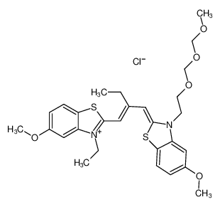 Benzothiazolium,3-ethyl-5-methoxy-2-[2-[[5-methoxy-3-[2-[(methoxymethoxy)methoxy]ethyl]-2(3H)-benzothiazolylidene]methyl]-1-butenyl]-, chloride CAS:197004-52-7 manufacturer & supplier