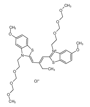 Benzothiazolium,5-methoxy-3-[2-[(methoxymethoxy)methoxy]ethyl]-2-[2-[[5-methoxy-3-[2-[(methoxymethoxy)methoxy]ethyl]-2(3H)-benzothiazolylidene]methyl]-1-butenyl]-, chloride CAS:197004-53-8 manufacturer & supplier