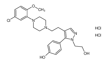 4-(4-(2-(4-(5-chloro-2-methoxyphenyl)piperazin-1-yl)ethyl)-1-(2-hydroxyethyl)-1H-pyrazol-5-yl)phenol dihydrochloride CAS:197004-81-2 manufacturer & supplier