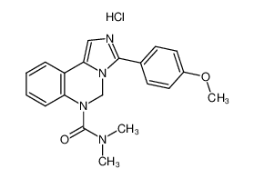 3-(4-Methoxyphenyl)-5,6-dihydro-6-[(N,N-dimethyl-amino)carbonyl]imidazo[1,5-c]quinazoline hydrochloride CAS:197010-50-7 manufacturer & supplier