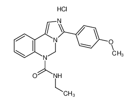 3-(4-Methoxyphenyl)-5,6-dihydro-6-[(N-ethylamino)-carbonyl]imidazo[1,5-c]quinazoline hydrochloride CAS:197010-55-2 manufacturer & supplier