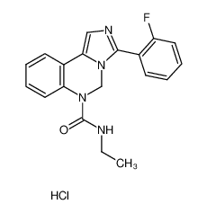 3-(2-Fluorophenyl)-5,6-dihydro-6-[(N-ethylamino)-carbonyl]imidazo[1,5-c]quinazoline hydrochloride CAS:197010-67-6 manufacturer & supplier