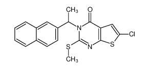 6-chloro-2-(methylthio)-3-(1-(naphthalen-2-yl)ethyl)thieno[2,3-d]pyrimidin-4(3H)-one CAS:197017-27-9 manufacturer & supplier