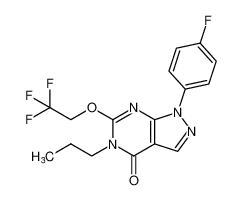 1-(4-fluorophenyl)-5-propyl-6-(2,2,2-trifluoroethoxy)-1,5-dihydro-4H-pyrazolo[3,4-d]pyrimidin-4-one CAS:197017-54-2 manufacturer & supplier