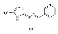 4-methyl-N-[(E)-pyridin-3-ylmethylideneamino]-1,3-thiazol-2-amine,hydrochloride CAS:19704-19-9 manufacturer & supplier