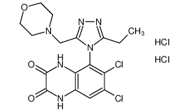 6,7-dichloro-5-(3-ethyl-5-(morpholinomethyl)-4H-1,2,4-triazol-4-yl)-1,4-dihydroquinoxaline-2,3-dione dihydrochloride CAS:197076-40-7 manufacturer & supplier