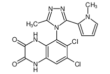 6,7-dichloro-5-(3-methyl-5-(1-methyl-1H-pyrrol-2-yl)-4H-1,2,4-triazol-4-yl)-1,4-dihydroquinoxaline-2,3-dione CAS:197076-49-6 manufacturer & supplier