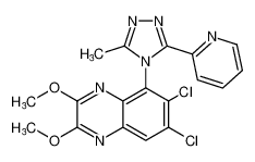 6,7-dichloro-2,3-dimethoxy-5-(3-methyl-5-(pyridin-2-yl)-4H-1,2,4-triazol-4-yl)quinoxaline CAS:197078-15-2 manufacturer & supplier