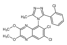 6,7-dichloro-5-(3-(2-chlorophenyl)-5-methyl-4H-1,2,4-triazol-4-yl)-2,3-dimethoxyquinoxaline CAS:197078-28-7 manufacturer & supplier