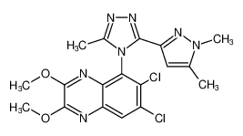 6,7-dichloro-5-(3-(1,5-dimethyl-1H-pyrazol-3-yl)-5-methyl-4H-1,2,4-triazol-4-yl)-2,3-dimethoxyquinoxaline CAS:197078-35-6 manufacturer & supplier