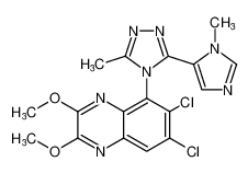 6,7-dichloro-2,3-dimethoxy-5-(3-methyl-5-(1-methyl-1H-imidazol-5-yl)-4H-1,2,4-triazol-4-yl)quinoxaline CAS:197078-40-3 manufacturer & supplier