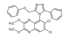 6,7-dichloro-2,3-dimethoxy-5-(3-(phenoxymethyl)-5-(pyridin-3-yl)-4H-1,2,4-triazol-4-yl)quinoxaline CAS:197079-09-7 manufacturer & supplier