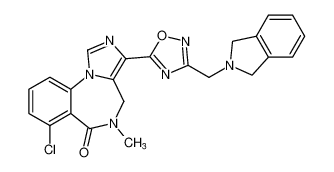 7-chloro-3-(3-(isoindolin-2-ylmethyl)-1,2,4-oxadiazol-5-yl)-5-methyl-4,5-dihydro-6H-benzo[f]imidazo[1,5-a][1,4]diazepin-6-one CAS:197082-65-8 manufacturer & supplier