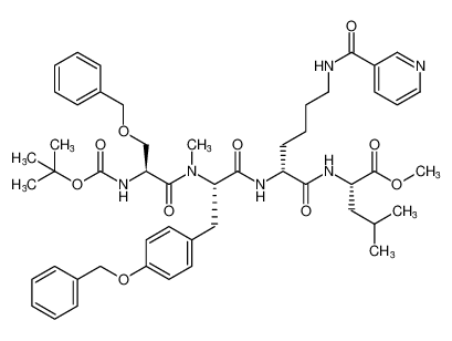 methyl N2-((S)-2-((S)-3-(benzyloxy)-2-((tert-butoxycarbonyl)amino)-N-methylpropanamido)-3-(4-(benzyloxy)phenyl)propanoyl)-N6-nicotinoyl-D-lysyl-L-leucinate CAS:197089-03-5 manufacturer & supplier