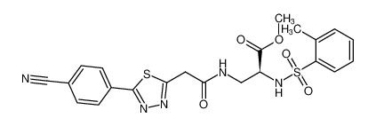 methyl (S)-3-(2-(5-(4-cyanophenyl)-1,3,4-thiadiazol-2-yl)acetamido)-2-((2-methylphenyl)sulfonamido)propanoate CAS:197092-18-5 manufacturer & supplier