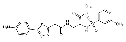 methyl (S)-3-(2-(5-(4-aminophenyl)-1,3,4-thiadiazol-2-yl)acetamido)-2-((3-methylphenyl)sulfonamido)propanoate CAS:197092-36-7 manufacturer & supplier