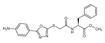 methyl (2-((5-(4-aminophenyl)-1,3,4-oxadiazol-2-yl)thio)acetyl)-L-phenylalaninate CAS:197092-59-4 manufacturer & supplier