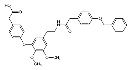 N-(2-(3-(4-Carboxymethylphenoxy)-4,5-dimethoxyphenyl)-ethyl)-2-(4-benzyloxyphenyl)-acetamid CAS:19712-84-6 manufacturer & supplier