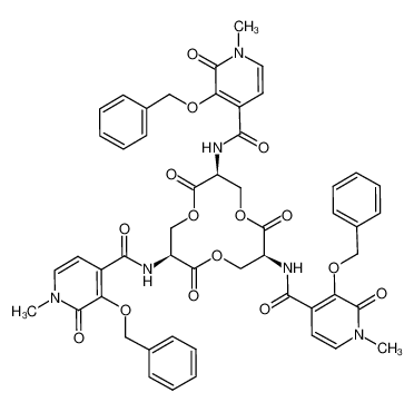 N,N',N'-tris[(3-(benzyloxy)-1-methyl-2-oxo-1H-pyridin-4-yl)carbonyl]cyclotriseryl trilactone CAS:197142-25-9 manufacturer & supplier