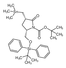 tert-butyl (3S,5S)-5-(((tert-butyldiphenylsilyl)oxy)methyl)-2-oxo-3-((trimethylstannyl)methyl)pyrrolidine-1-carboxylate CAS:197142-31-7 manufacturer & supplier