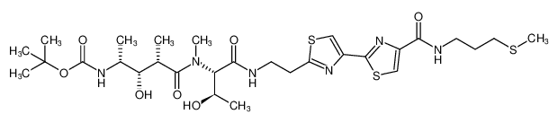 tert-butyl ((2R,3S,4S)-3-hydroxy-5-(((2S,3R)-3-hydroxy-1-((2-(4-((3-(methylthio)propyl)carbamoyl)-[2,4'-bithiazol]-2'-yl)ethyl)amino)-1-oxobutan-2-yl)(methyl)amino)-4-methyl-5-oxopentan-2-yl)carbamate CAS:197146-90-0 manufacturer & supplier