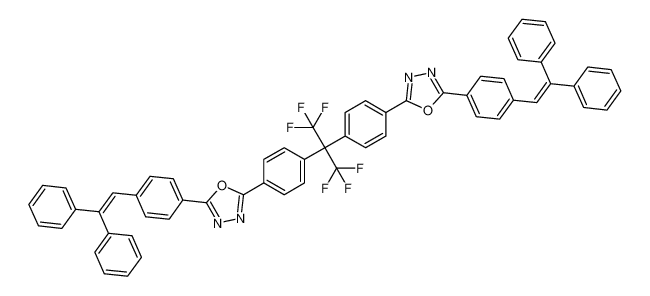 1,3,4-Oxadiazole,2,2'-[[2,2,2-trifluoro-1-(trifluoromethyl)ethylidene]di-4,1-phenylene]bis[5-[4-(2,2-diphenylethenyl)phenyl]- CAS:197154-09-9 manufacturer & supplier