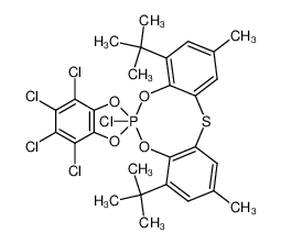 4',8'-di-tert-butyl-2,4,5,6,7-pentachloro-2',10'-dimethyl-2l5-spiro[benzo[d][1,3,2]dioxaphosphole-2,6'-dibenzo[d,g][1,3,6,2]dioxathiaphosphocine] CAS:197163-53-4 manufacturer & supplier