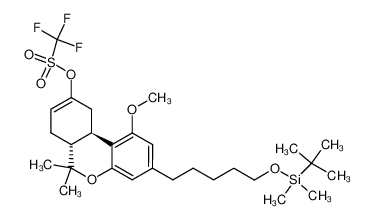 (6aR,10aR)-3-(5-tert-butyldimethylsilyloxypentyl)-9-trifluoromethanesulfonyloxy-6a,7,10,10-tetrahydro-1-methoxy-6,6-dimethyl-6H-dibenzo[b,d]pyran CAS:197178-46-4 manufacturer & supplier